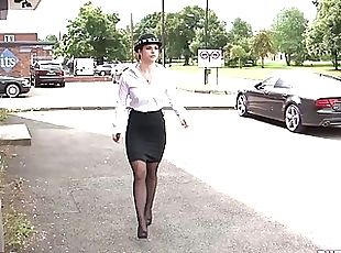 PURE XXX FILMS Fucking a busty police woman for no