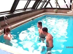 Asian Chick Gets Fucked In Pool